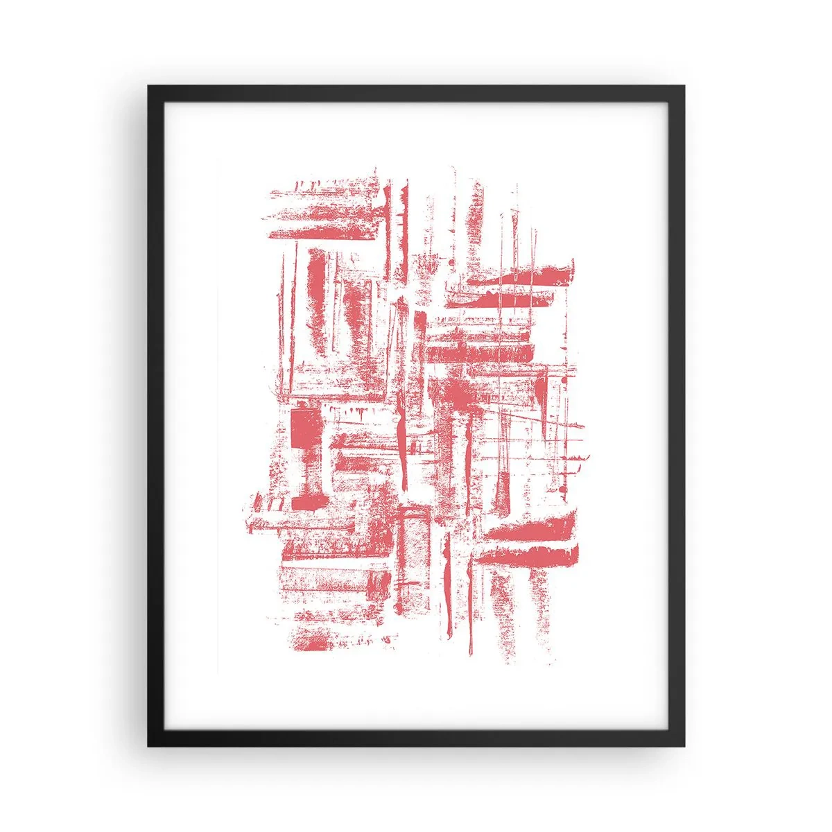 Poster in einem schwarzem Rahmen - Die rote Stadt - 40x50 cm