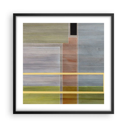 Poster in einem schwarzem Rahmen - Einfach und ruhig - 50x50 cm