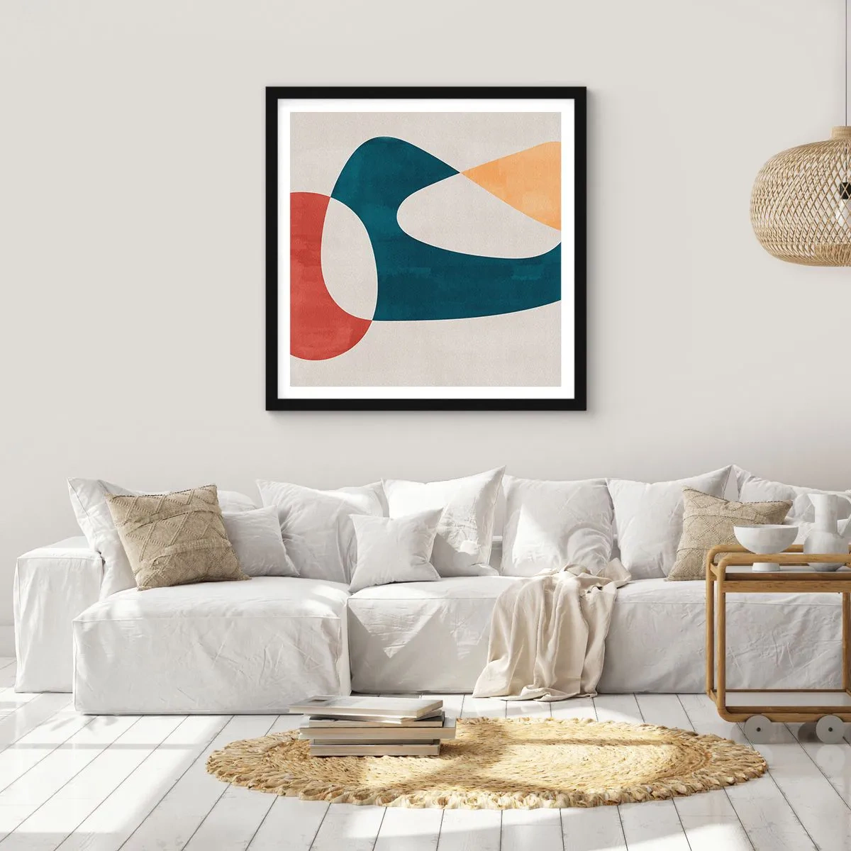 Poster in einem schwarzem Rahmen - Einflüsse und Metamorphosen - 50x50 cm