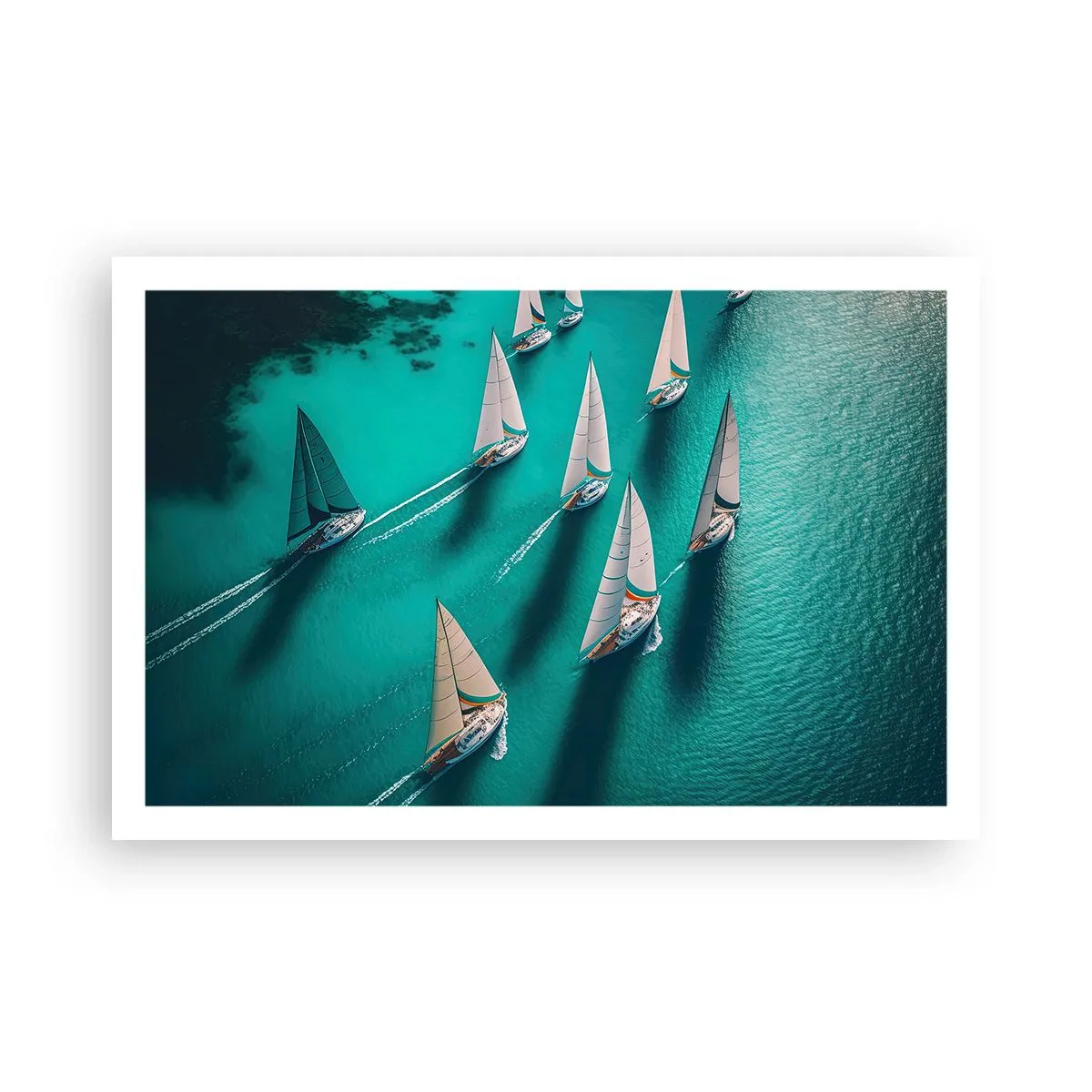 Poster - Im Wettbewerb mit dem Wind - 91x61 cm