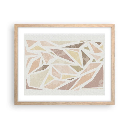 Poster in einem Rahmen aus heller Eiche - Buntglas-Komposition - 50x40 cm