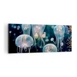 Bild auf Leinwand - Leinwandbild - Unterwasserball - 100x40 cm
