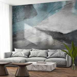 Fototapete Premium Sand - Abstrakte Komposition aus Felsen und Eis - 100x70cm - Abstraktion: Felsen und Eis - Moderne Wanddekoration für Wohnzimmer und Schlafzimmer ARTTOR