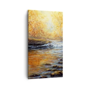 Bild auf Leinwand - Leinwandbild - Der goldene Strom - 45x80 cm