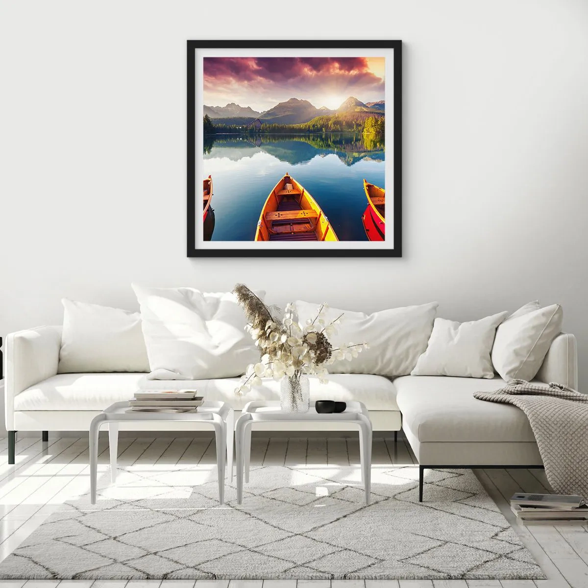 Poster in einem schwarzem Rahmen - Nichts gegen die Natur - 40x40 cm