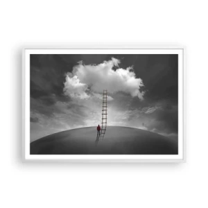 Poster in einem weißen Rahmen - Alles ist möglich - 100x70 cm
