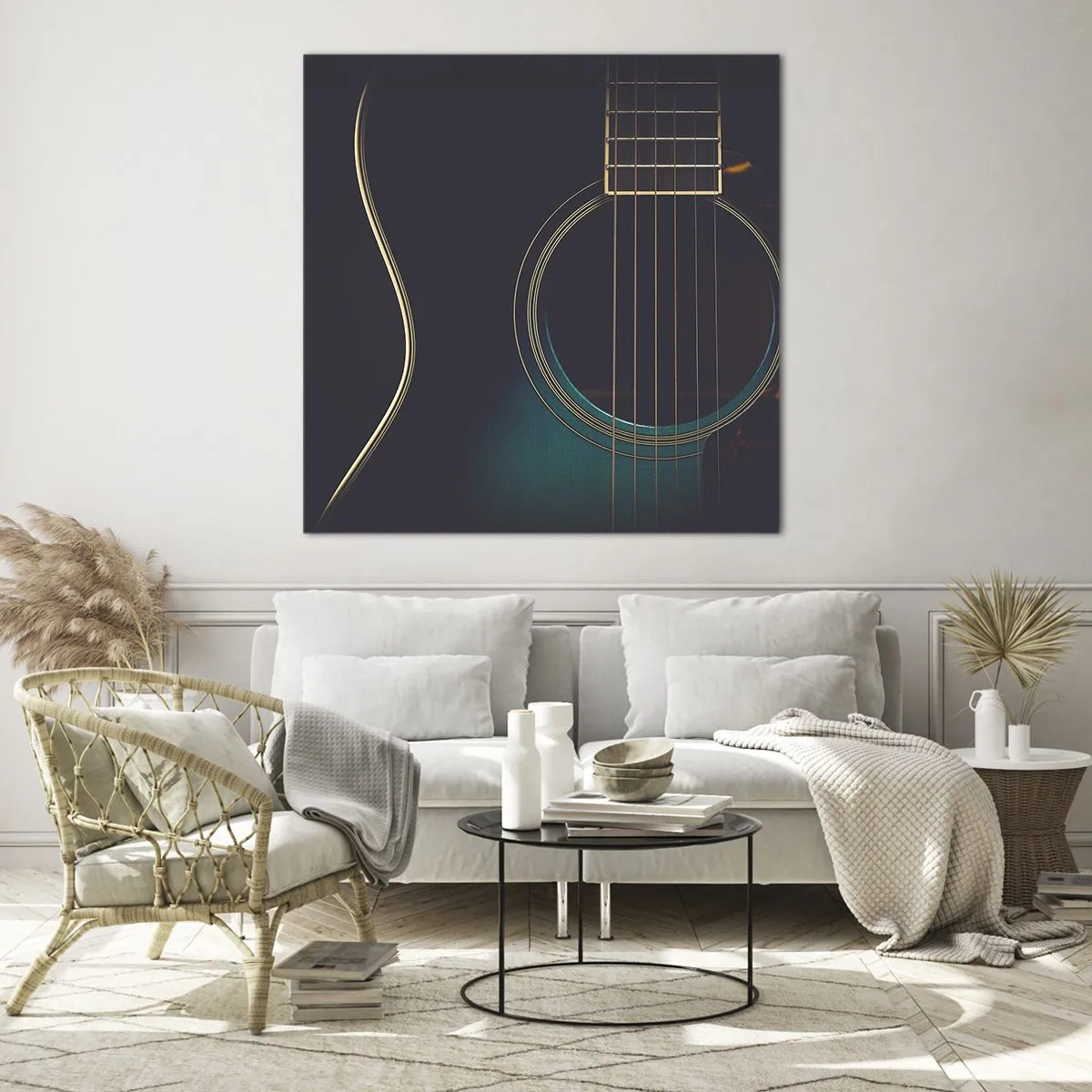 Glasbild - Bild auf glas - Einen Moment bevor es ertönt - 70x70 cm