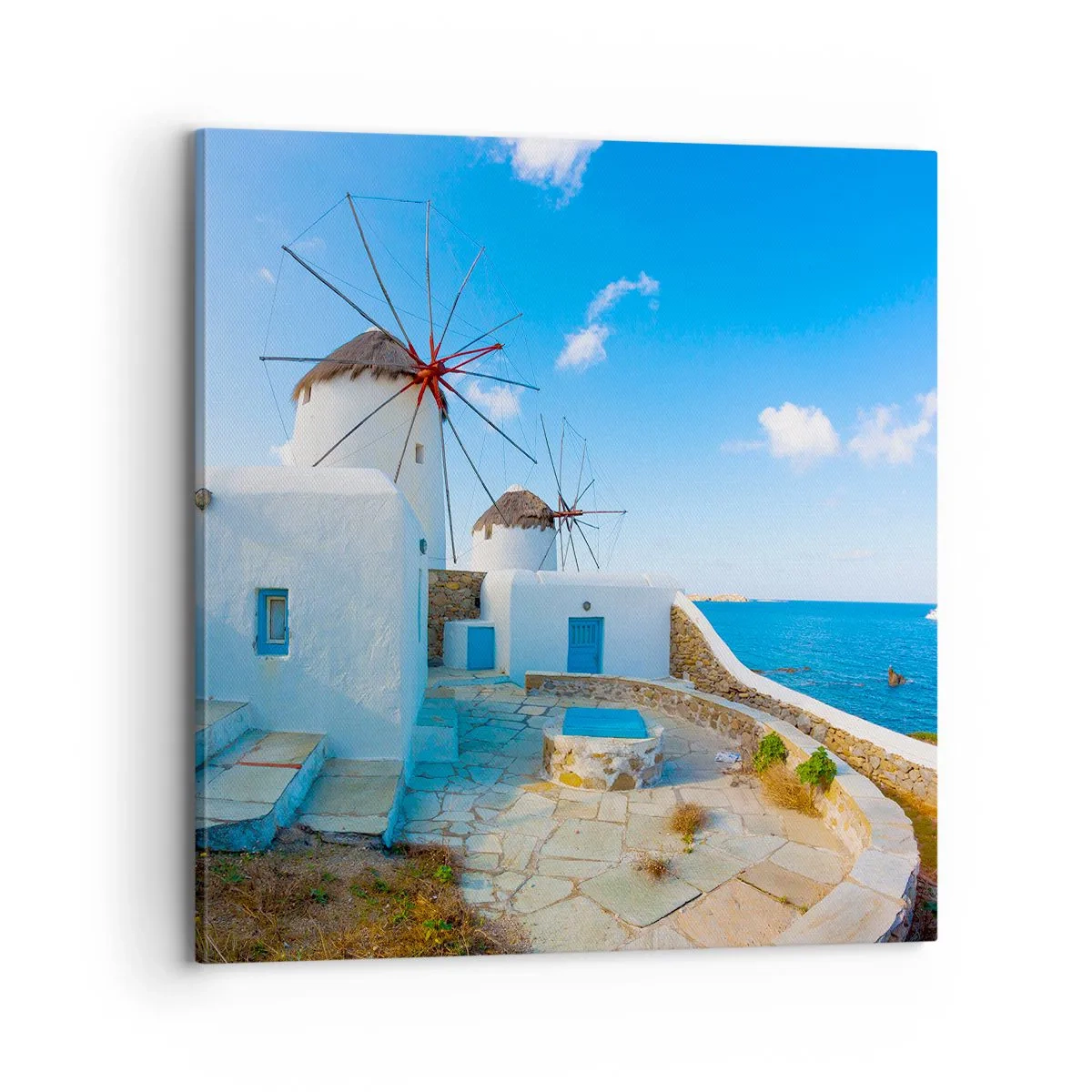 Bild auf Leinwand - Leinwandbild - Der blaue Wind vom Meer - 70x70 cm