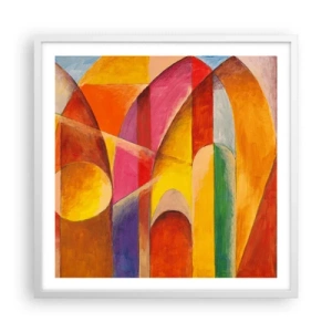 Poster in einem weißen Rahmen - Kathedrale der Sonne - 60x60 cm