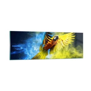 Glasbild - Bild auf glas - Im blauen und goldenen Staub - 90x30 cm