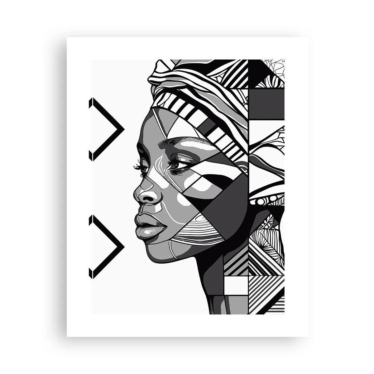 Poster - Ethnisches Porträt - 40x50 cm