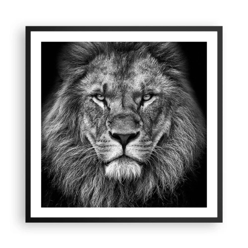 Poster in einem schwarzem Rahmen - Im Krönungsgewand - 60x60 cm