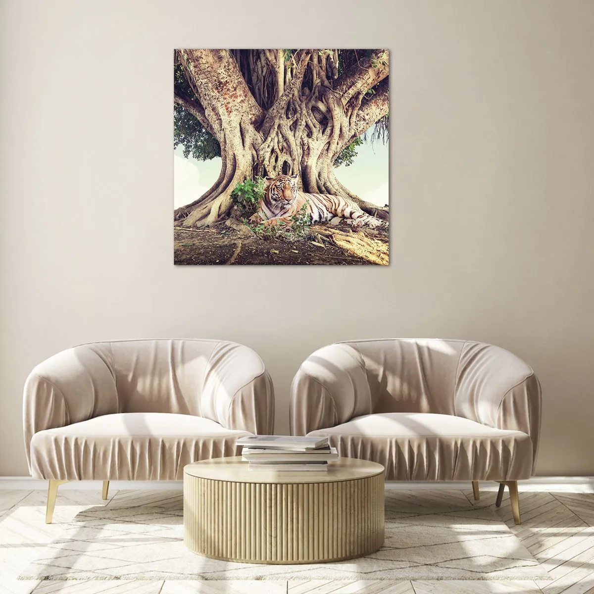 Glasbild - Bild auf glas - Blick aus dem Buch Genesis - 70x70 cm