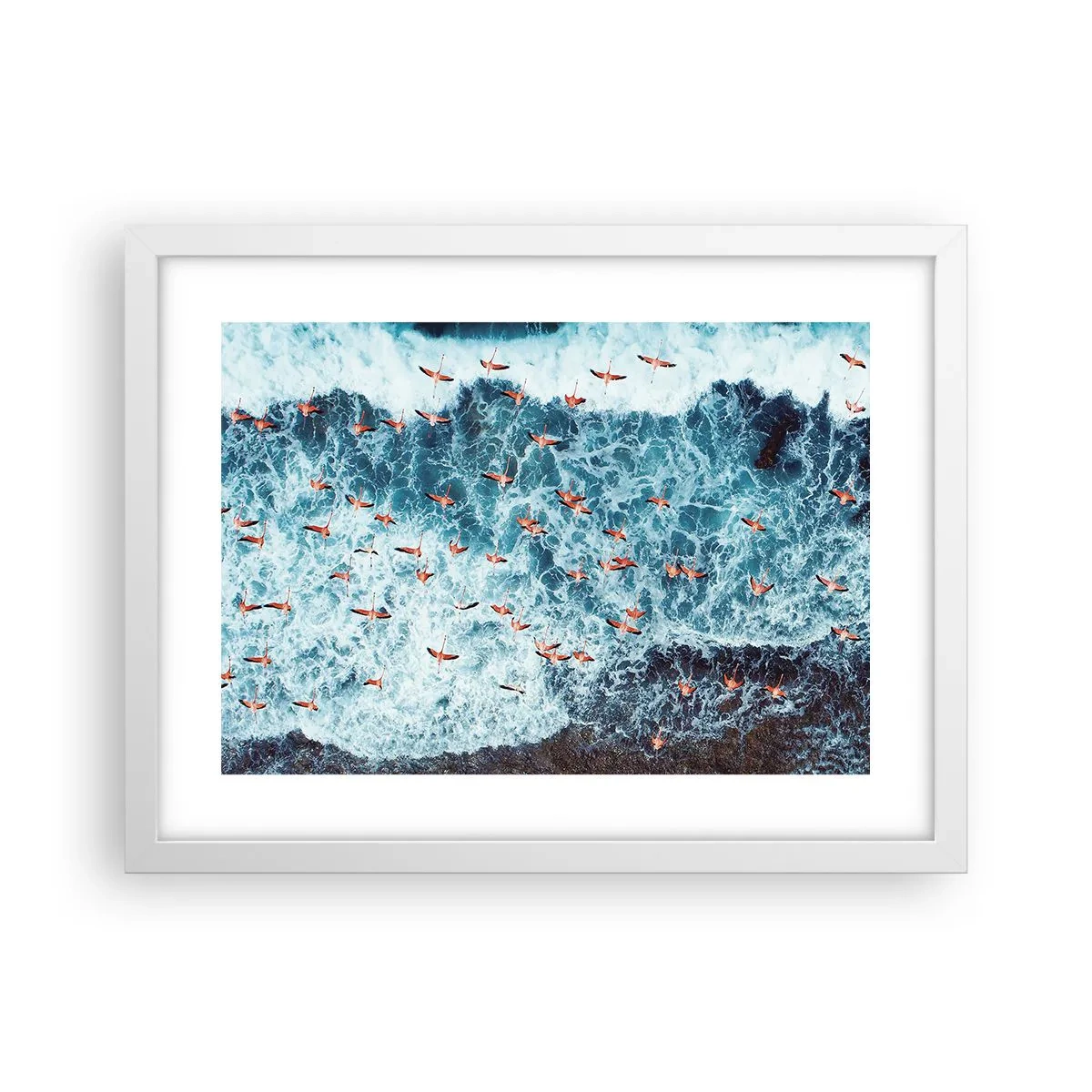 Poster in einem weißen Rahmen - Die Küstenparade - 40x30 cm