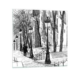 Glasbild - Bild auf glas - Liebesgeschichte oder Horrorgeschichte? - 40x40 cm