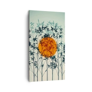 Bild auf Leinwand - Leinwandbild - Japanische Sonne - 45x80 cm
