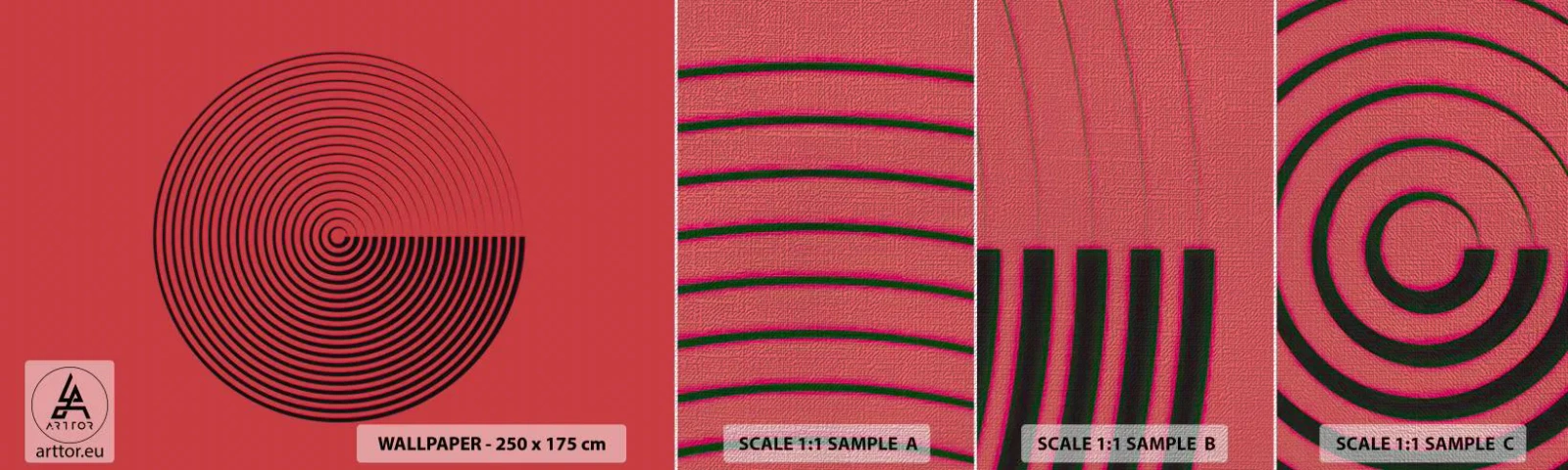 Fototapeten Muster Premium Canvas - Kreisbewegung - Minimalismus, Rad, Linien - 100x30 cm