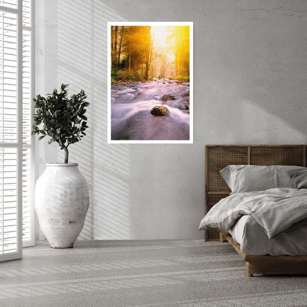 Poster - Malachit im Silber- und Goldrahmen - 30x40 cm