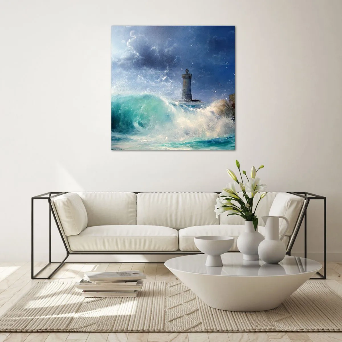 Glasbild - Bild auf glas - Auf der Hut vor den Elementen - 30x30 cm