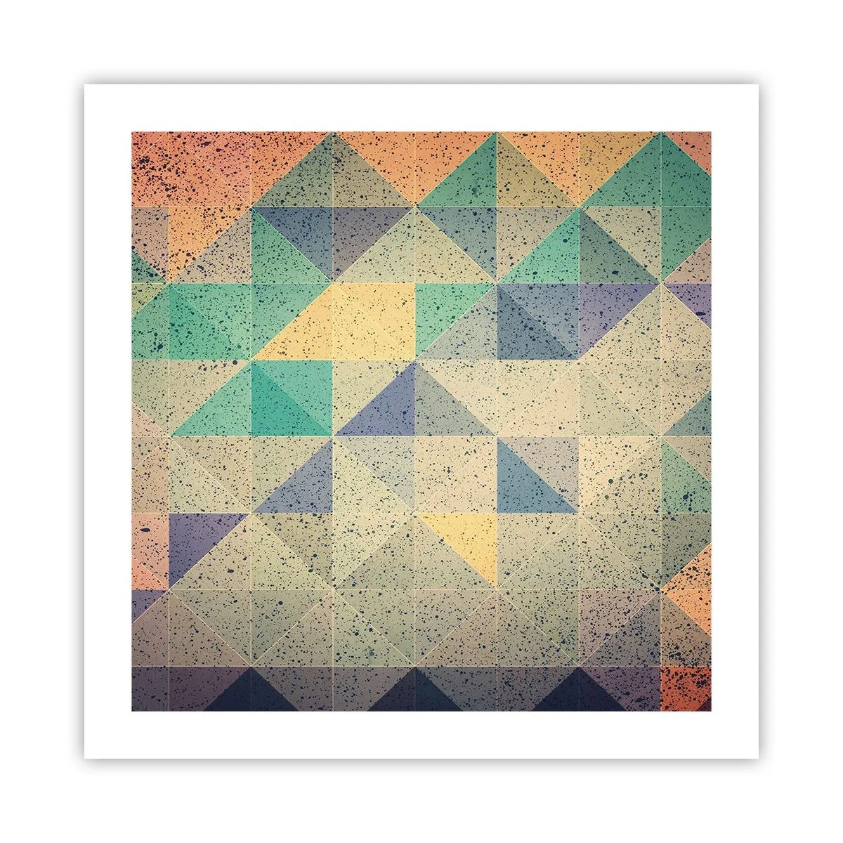 Poster - Republik der Dreiecke - 50x50 cm