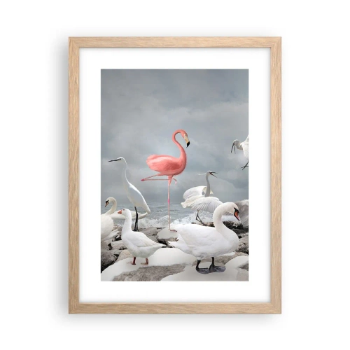 Poster in einem Rahmen aus heller Eiche - Wie kam ich hier hin? - 30x40 cm