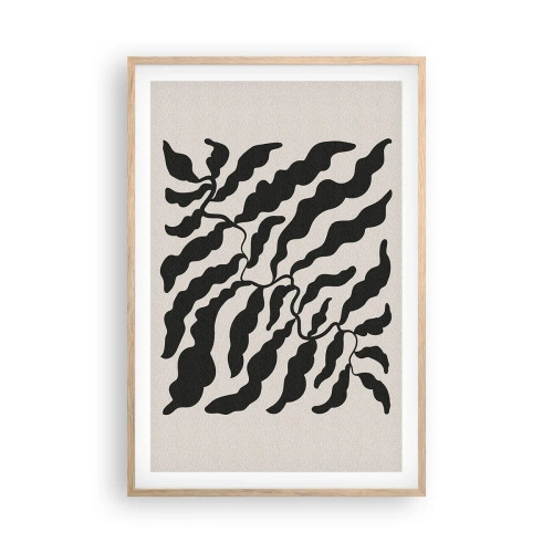 Poster in einem Rahmen aus heller Eiche - Natur des Quadrats - 61x91 cm