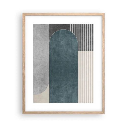 Poster in einem Rahmen aus heller Eiche - Komposition auf der Ebene - 40x50 cm