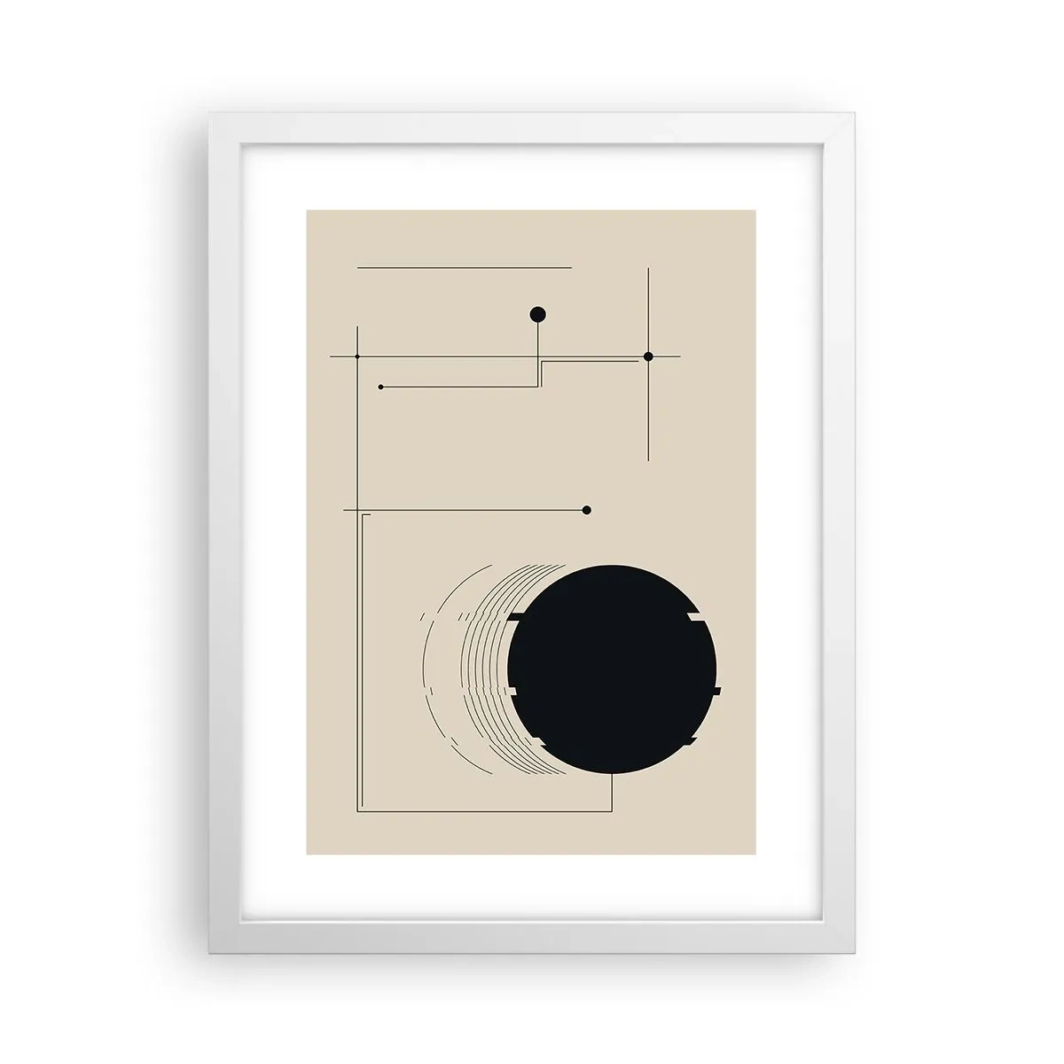 Poster in einem weißen Rahmen - Flexible und dynamische Komposition - 30x40 cm