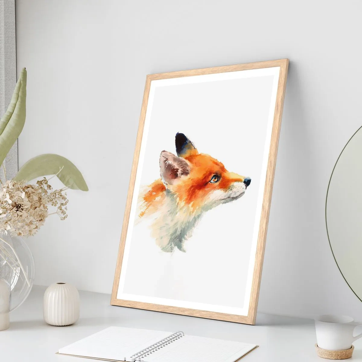 Poster in einem Rahmen aus heller Eiche - Man kann nie vorsichtig genug sein - 70x100 cm