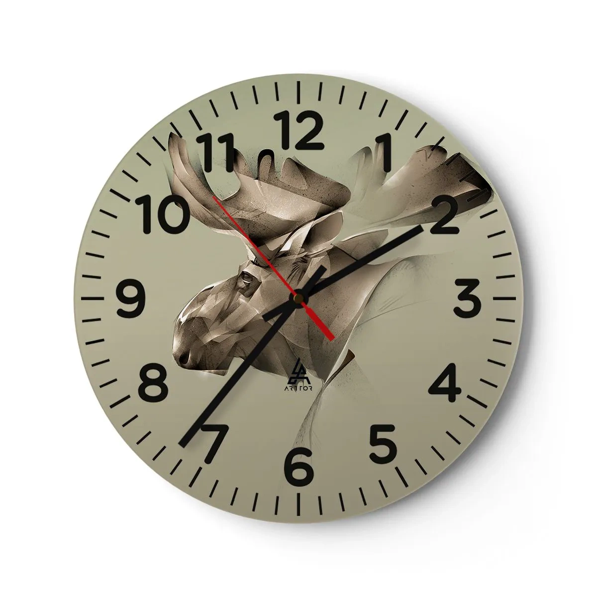 Wanduhr - Glasuhr - Die sanfte Kraft des Friedens - 40x40 cm