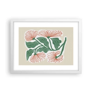 Poster in einem weißen Rahmen - Im Folkstil und modern - 40x30 cm