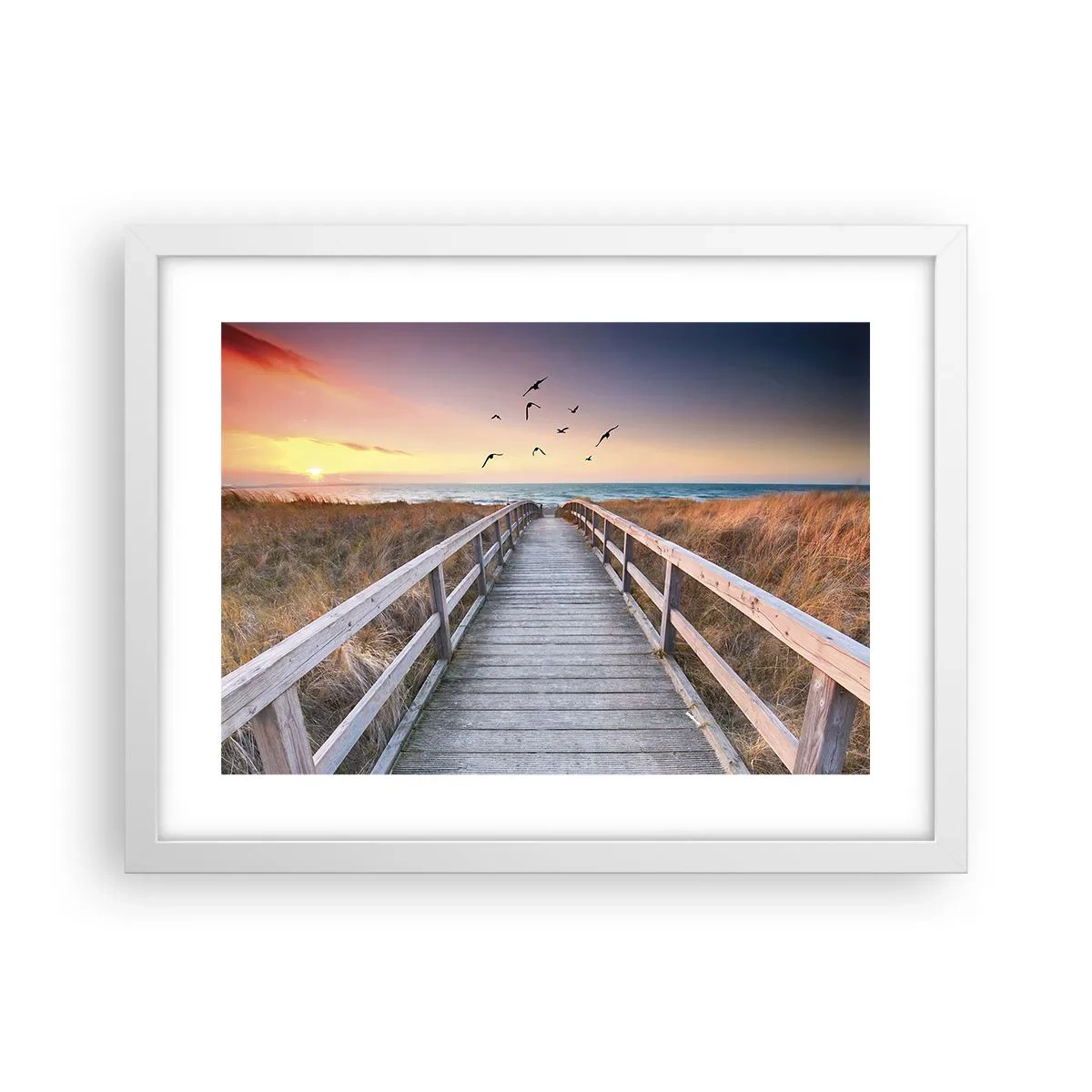 Poster in einem weißen Rahmen - Der Raum für Auffliegen - 40x30 cm