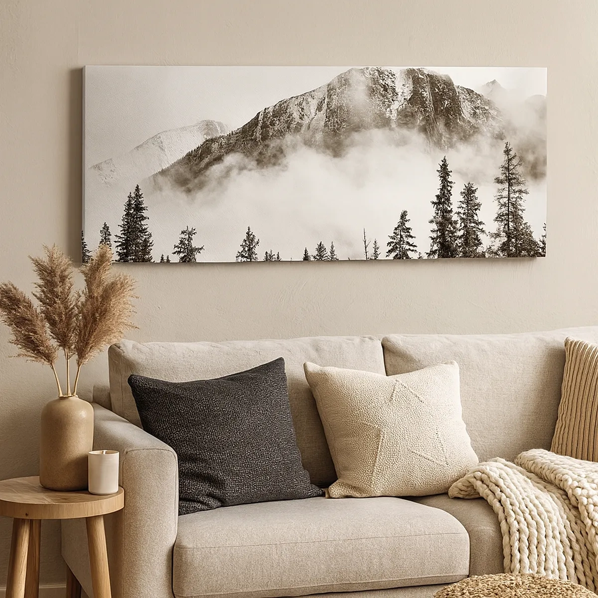 Bild auf Leinwand - Leinwandbild - Lineal aus Granit - 30x30 cm