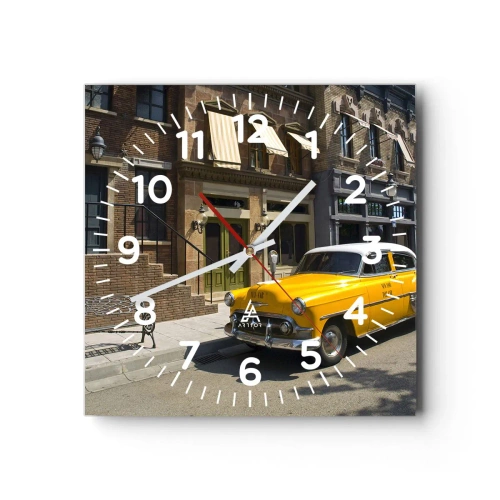 Wanduhr - Glasuhr - Vor langer Zeit in Amerika - 30x30 cm