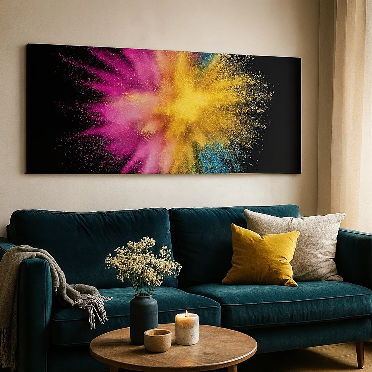 Bild auf Leinwand - Leinwandbild - Die Geburt der Farben - 30x30 cm