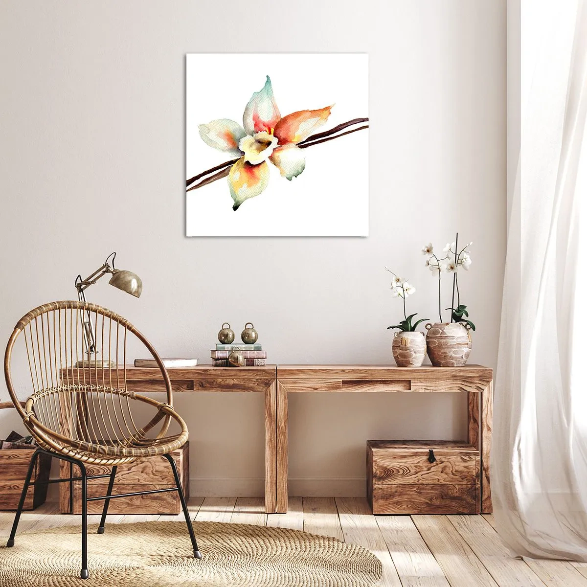 Bild auf Leinwand - Leinwandbild - Süße mit Farbe verschüttet - 40x40 cm