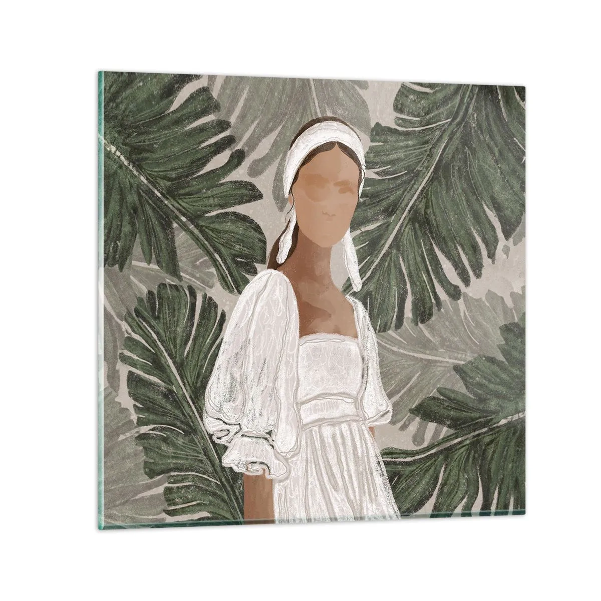 Glasbild - Bild auf glas - Exotisches Porträt - 60x60 cm