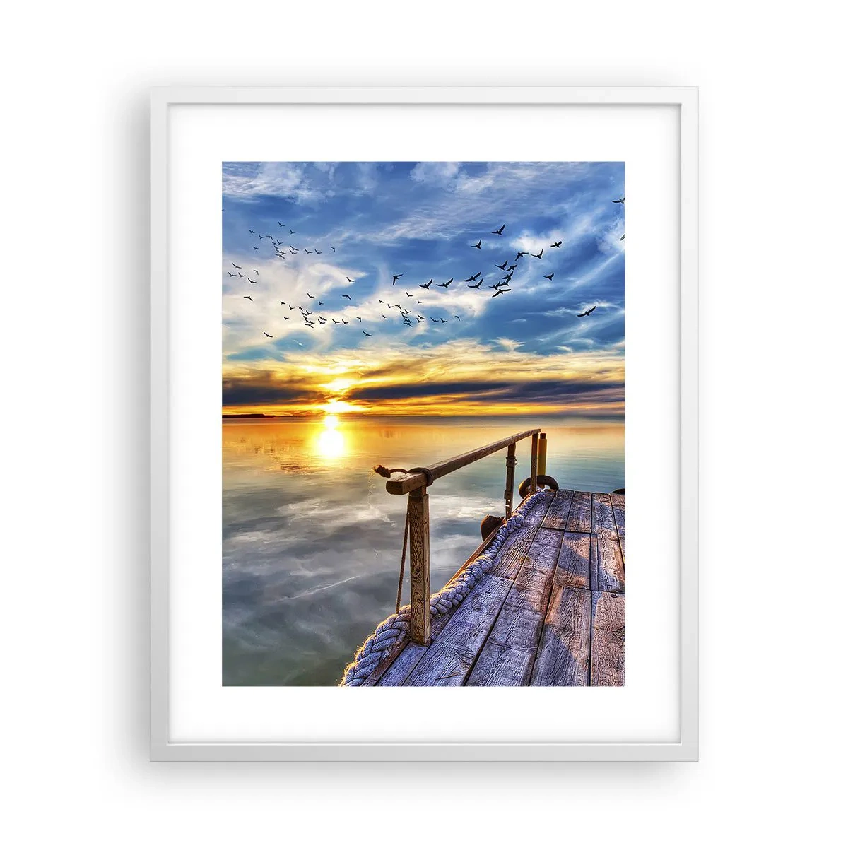 Poster in einem weißen Rahmen - Der Wind geht zur Ruhe - 40x50 cm