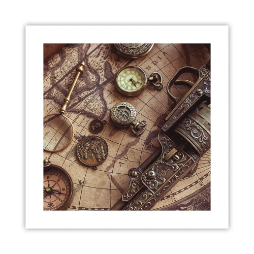 Poster - Das Abenteuer ruft - 40x40 cm