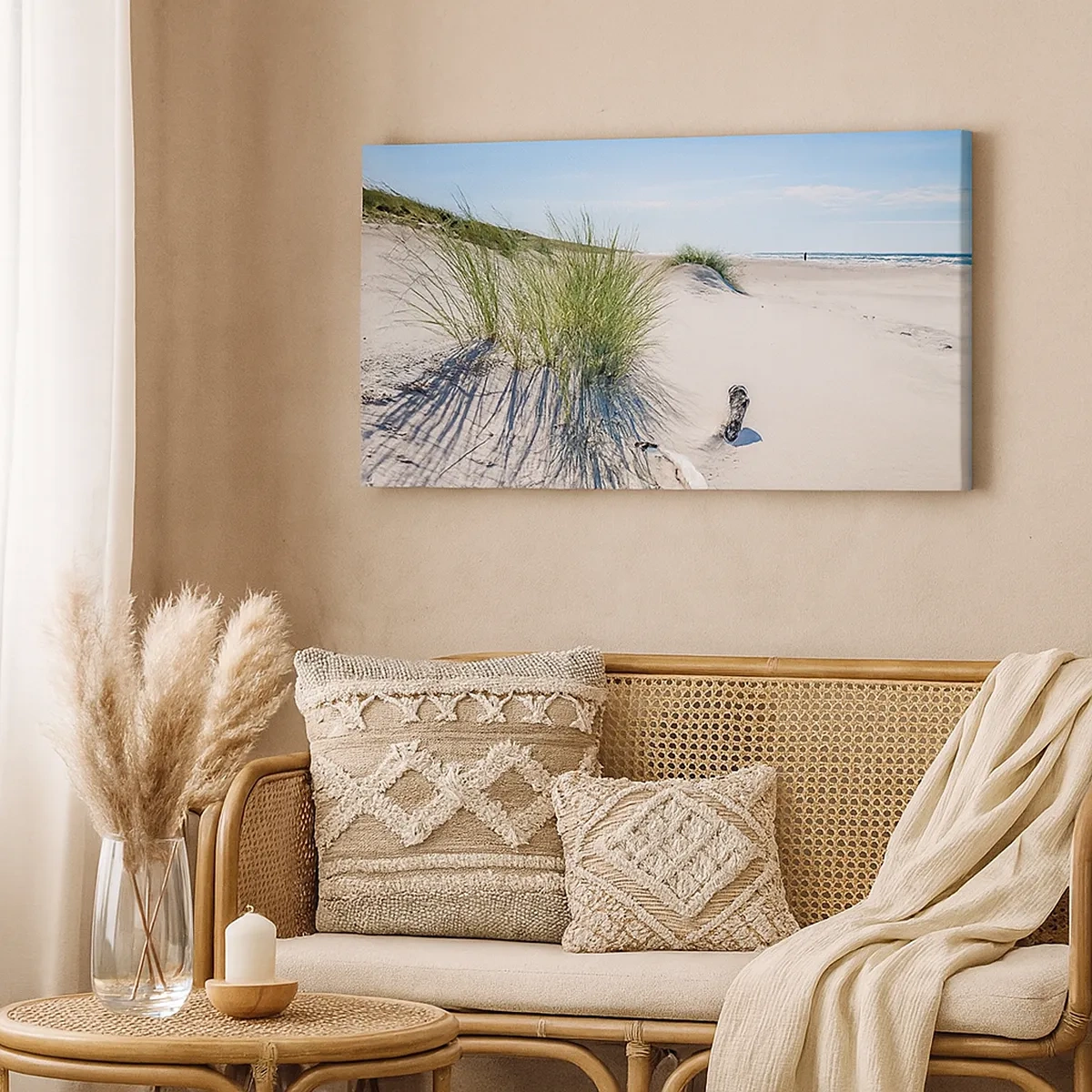 Bild auf Leinwand - Leinwandbild - Der schönste Strand? Ostsee-Strand - 30x30 cm