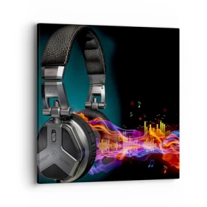 Bild auf Leinwand - Leinwandbild - Feuer der Musik - 40x40 cm