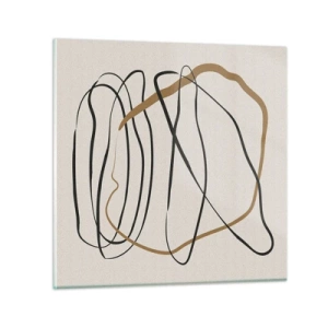 Glasbild - Bild auf glas - Komposition – Looptanz - 30x30 cm