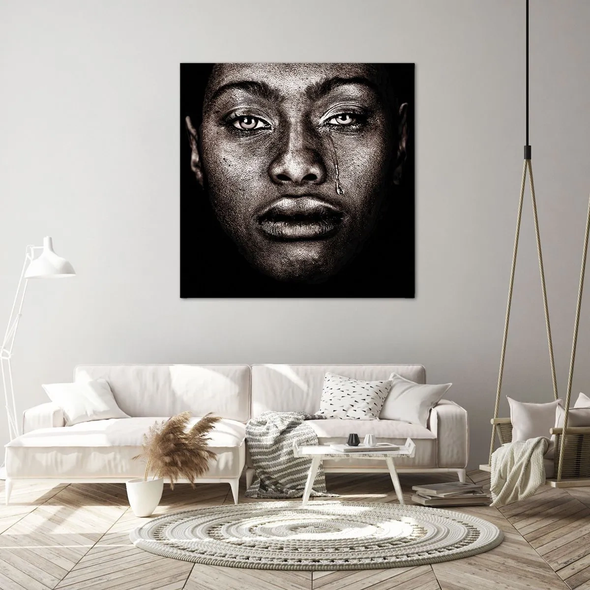 Bild auf Leinwand - Leinwandbild - Eine Träne - 60x60 cm