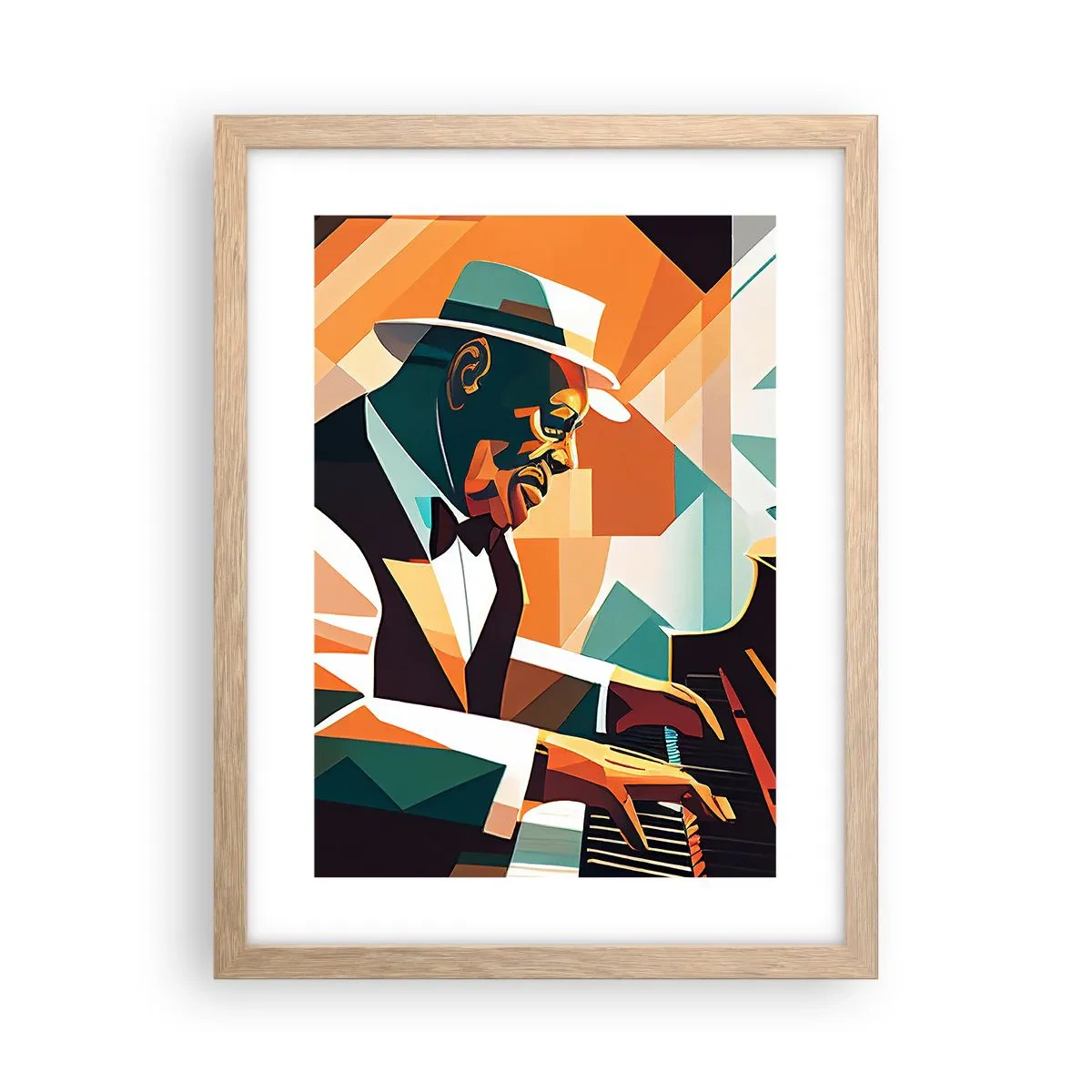 Poster in einem Rahmen aus heller Eiche - Alles vom Jazz - 30x40 cm