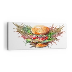 Bild auf Leinwand - Leinwandbild - Heiße Versuchung - 100x40 cm