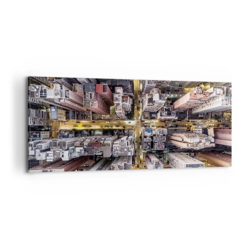 Bild auf Leinwand - Leinwandbild - Grüße aus Hongkong - 100x40 cm