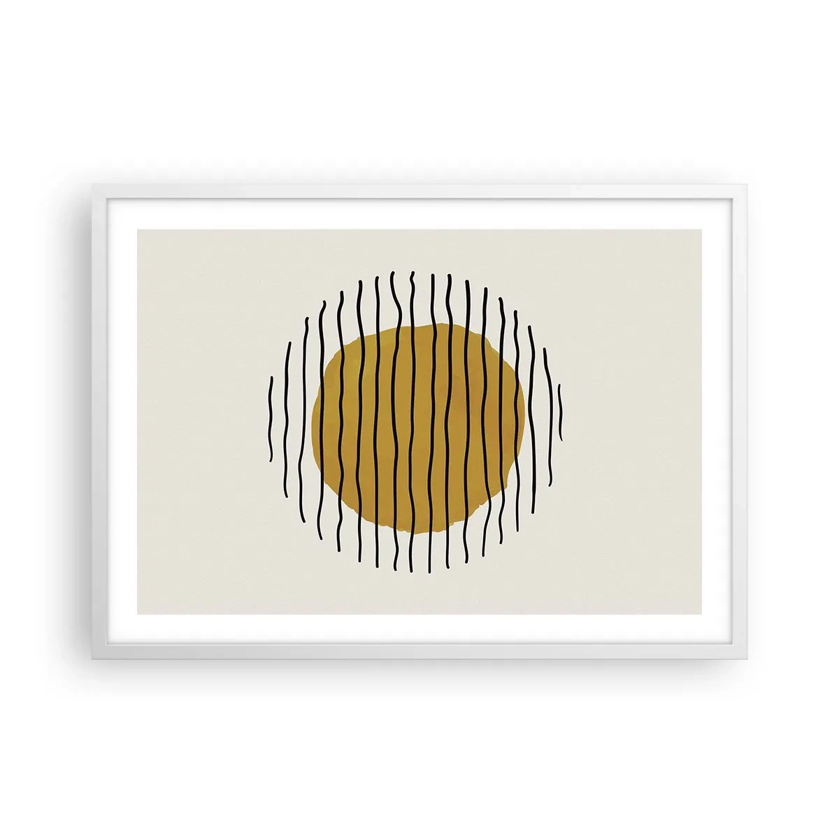 Poster in einem weißen Rahmen - Abstraktion, die vor Hitze zittert - 70x50 cm