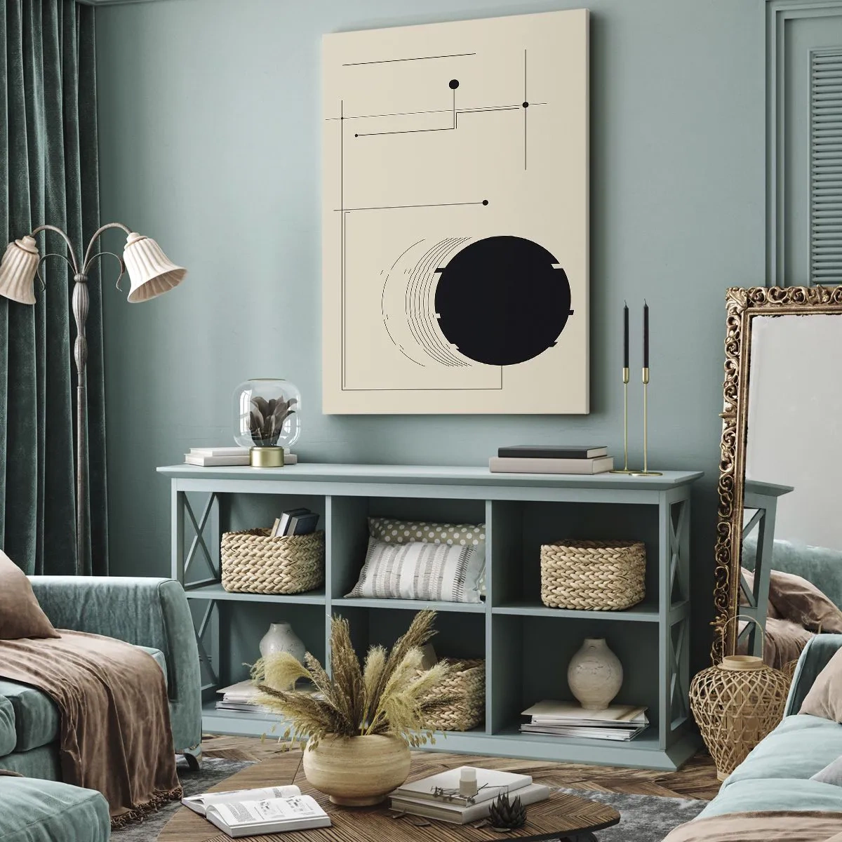 Bild auf Leinwand - Leinwandbild - Flexible und dynamische Komposition - 45x80 cm