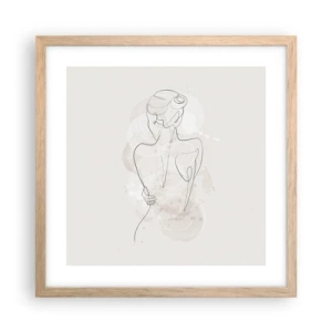 Poster in einem Rahmen aus heller Eiche - Wie ein sensibles Instrument - 40x40 cm