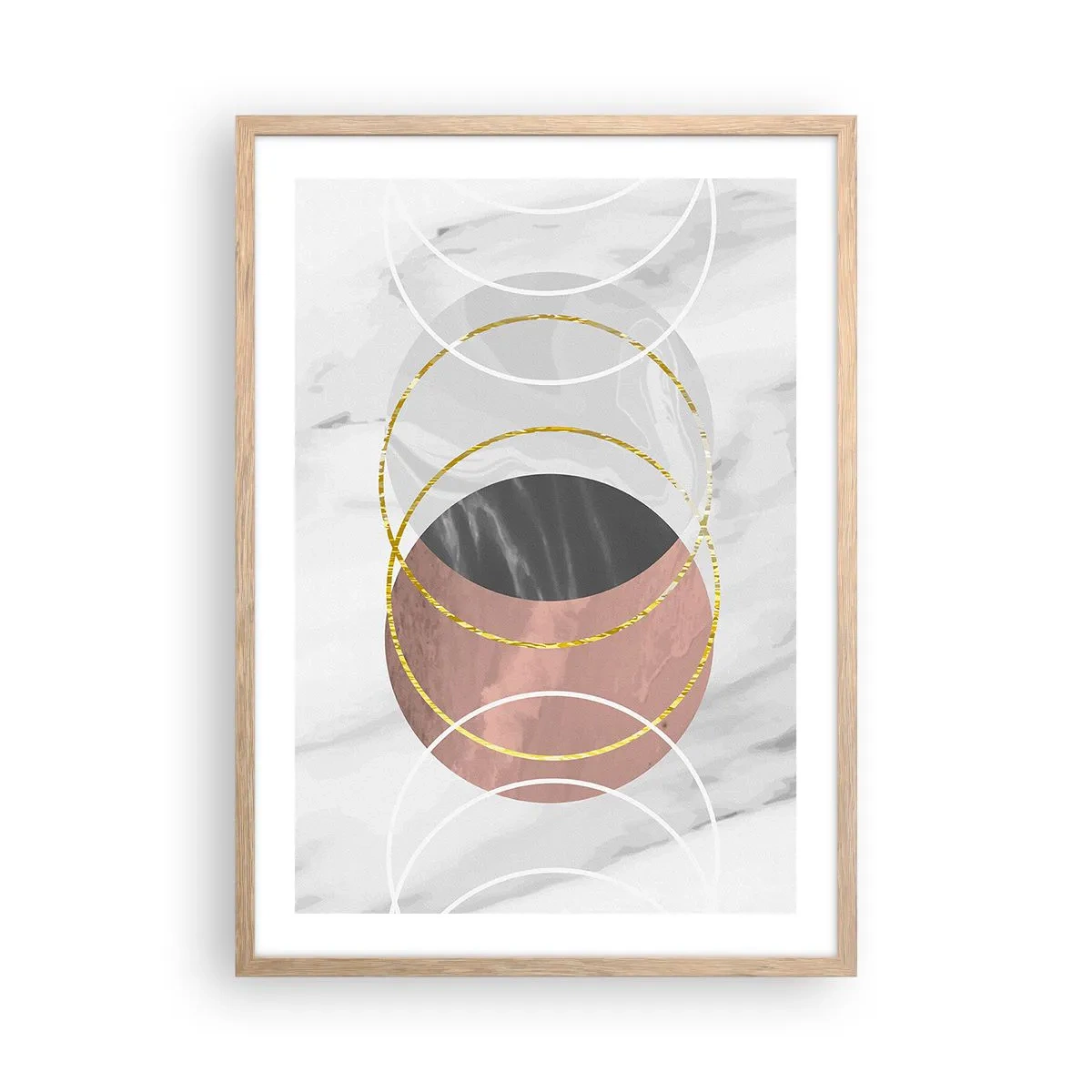 Poster in einem Rahmen aus heller Eiche - Musik der Sphären - 50x70 cm